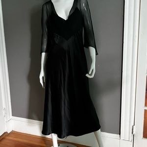 Slip cami sheer sleeve dress